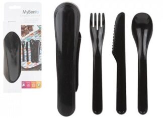 SUM662016 #1. MyBento 3pc Compact Cutlery Set - Black