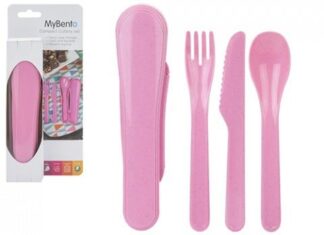 SUM662018 #1. MyBento 3pc Compact Cutlery Set - Pink