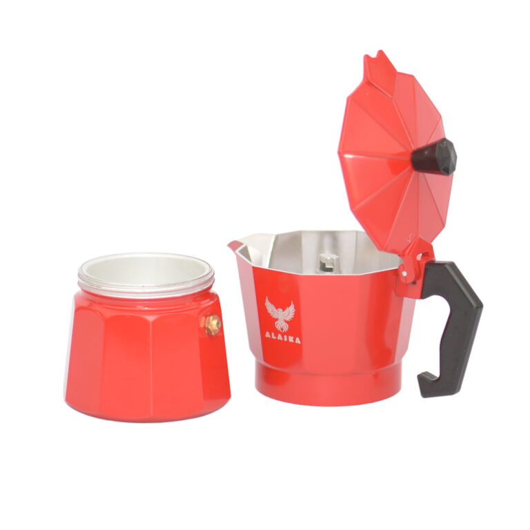 08. KampCo Alaska Moka Pot 150ml Red [More Stock On The Way!]